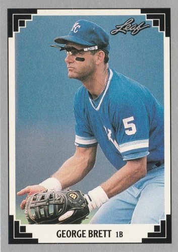 #335 George Brett - Kansas City Royals - 1991 Leaf Baseball