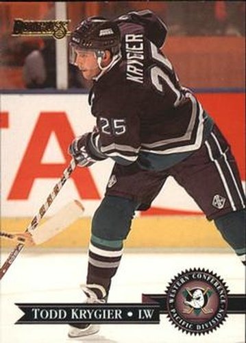 #335 Todd Krygier - Anaheim Mighty Ducks - 1995-96 Donruss Hockey