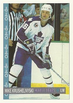 #335 Mike Krushelnyski - Toronto Maple Leafs - 1992-93 O-Pee-Chee Hockey