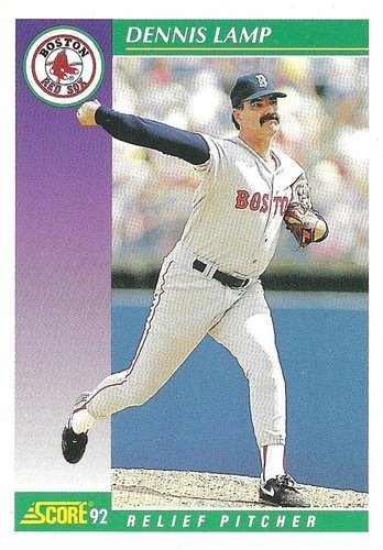 #335 Dennis Lamp - Boston Red Sox - 1992 Score Baseball