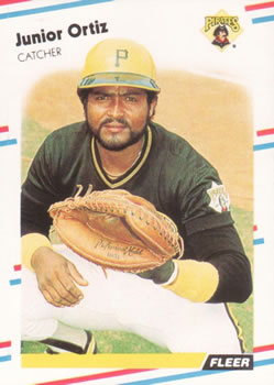 #335 Junior Ortiz - Pittsburgh Pirates - 1988 Fleer Baseball