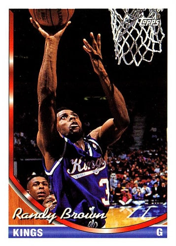 #335 Randy Brown - Sacramento Kings - 1993-94 Topps Basketball