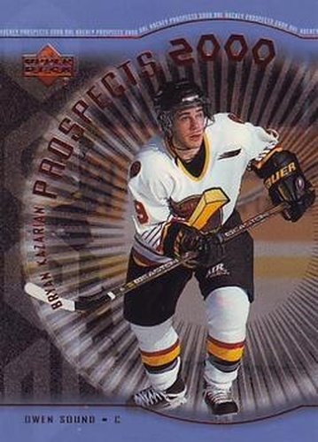 #335 Bryan Kazarian - Owen Sound Platers - 1999-00 Upper Deck Hockey