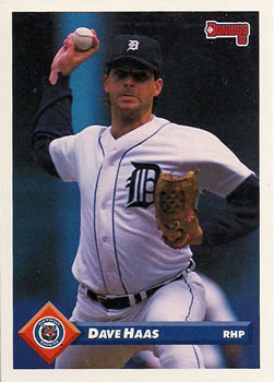 #335 Dave Haas - Detroit Tigers - 1993 Donruss Baseball