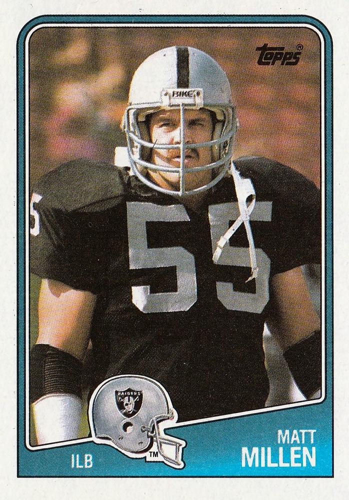 #335 Matt Millen - Los Angeles Raiders - 1988 Topps Football