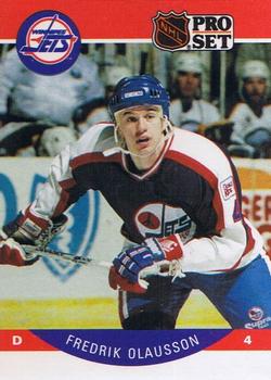 #335 Fredrik Olausson - Winnipeg Jets - 1990-91 Pro Set Hockey