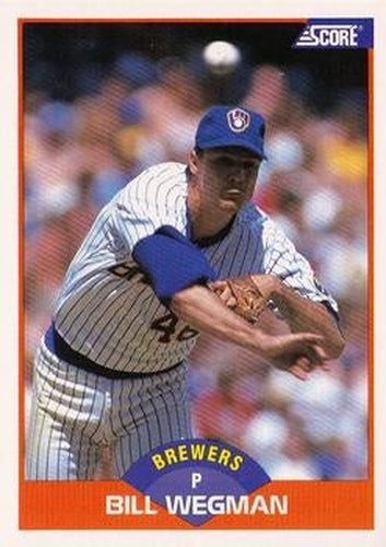#335 Bill Wegman - Milwaukee Brewers - 1989 Score Baseball