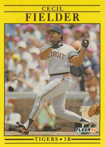 #335 Cecil Fielder - Detroit Tigers - 1991 Fleer Baseball