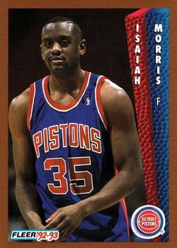 #335 Isaiah Morris - Detroit Pistons - 1992-93 Fleer Basketball