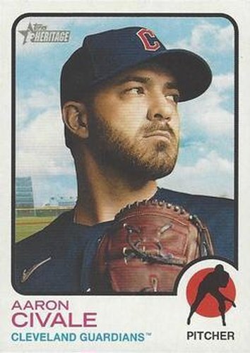 #335 Aaron Civale - Cleveland Guardians - 2022 Topps Heritage Baseball