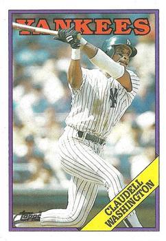 #335 Claudell Washington - New York Yankees - 1988 Topps Baseball