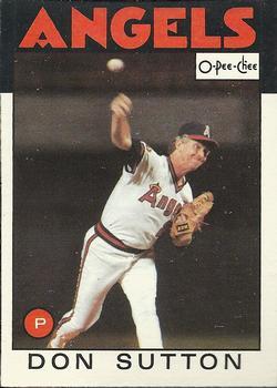 #335 Don Sutton - California Angels - 1986 O-Pee-Chee Baseball