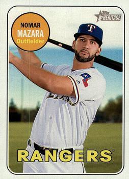 #335 Nomar Mazara - Texas Rangers - 2018 Topps Heritage Baseball