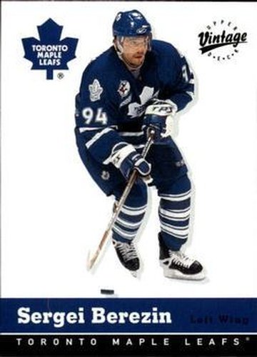 #335 Sergei Berezin - Toronto Maple Leafs - 2000-01 Upper Deck Vintage Hockey