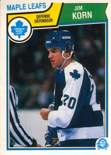 #335 Jim Korn - Toronto Maple Leafs - 1983-84 O-Pee-Chee Hockey