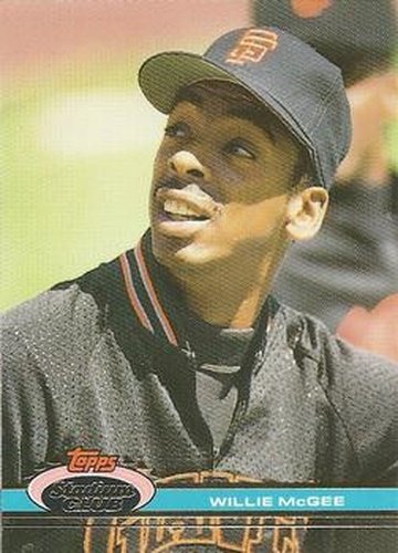 #335 Willie McGee - San Francisco Giants - 1991 Stadium Club Baseball
