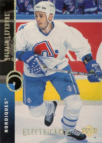 #335 Sylvain Lefebvre - Quebec Nordiques - 1994-95 Upper Deck Hockey - Electric Ice