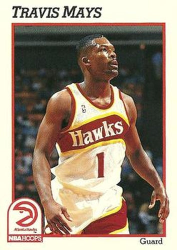#335 Travis Mays - Atlanta Hawks - 1991-92 Hoops Basketball