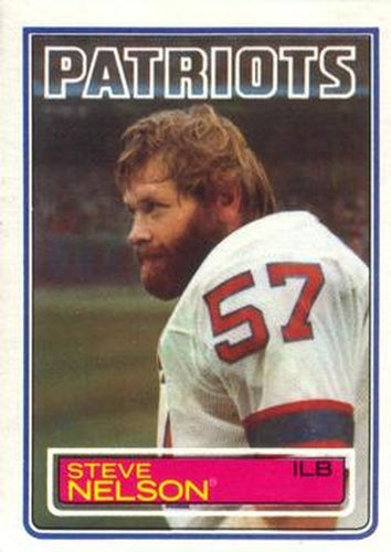 #335 Steve Nelson - New England Patriots - 1983 Topps Football