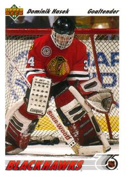 #335 Dominik Hasek - Chicago Blackhawks - 1991-92 Upper Deck Hockey