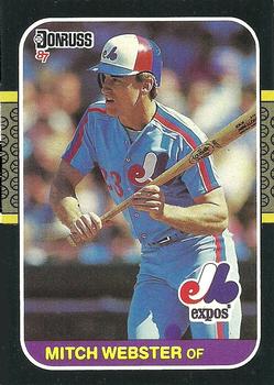 #335 Mitch Webster - Montreal Expos - 1987 Donruss Baseball