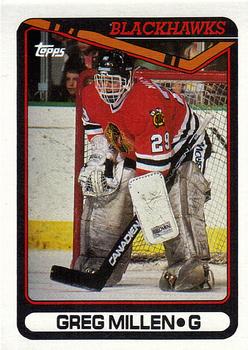 #335 Greg Millen - Chicago Blackhawks - 1990-91 Topps Hockey
