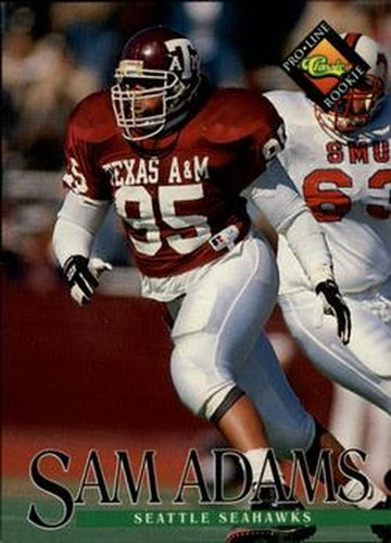 #335 Sam Adams - Seattle Seahawks - 1994 Pro Line Live Football