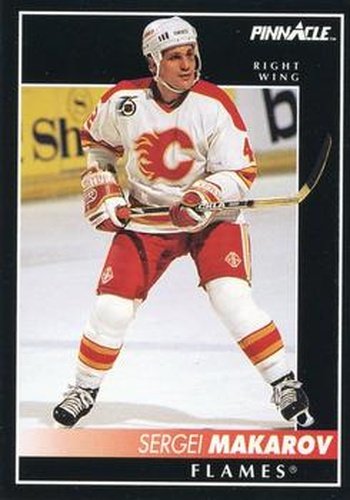 #335 Sergei Makarov - Calgary Flames - 1992-93 Pinnacle Canadian Hockey