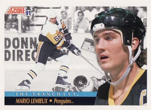 #335 Mario Lemieux - Pittsburgh Penguins - 1991-92 Score American Hockey
