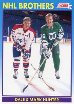 #336 Dale Hunter/Mark Hunter - Washington Capitals - 1991-92 Score Canadian Hockey