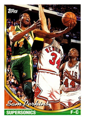 #336 Sam Perkins - Seattle SuperSonics - 1993-94 Topps Basketball