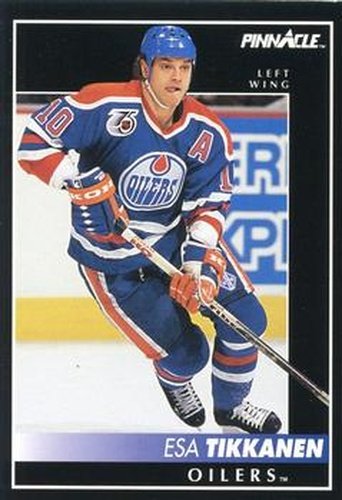 #336 Esa Tikkanen - Edmonton Oilers - 1992-93 Pinnacle Canadian Hockey