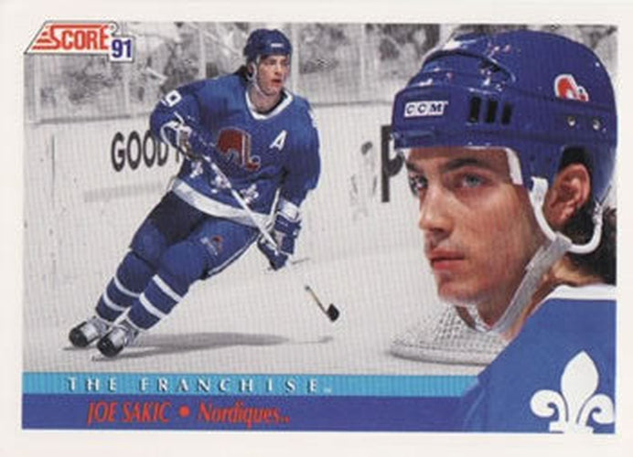 #336 Joe Sakic - Quebec Nordiques - 1991-92 Score American Hockey