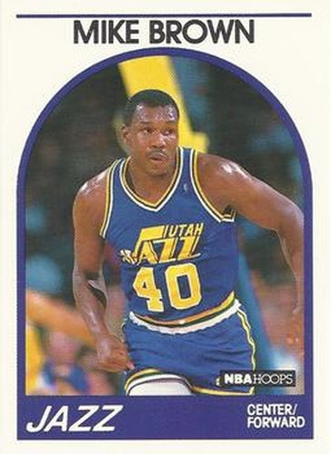 #336 Mike Brown - Utah Jazz - 1989-90 Hoops Basketball