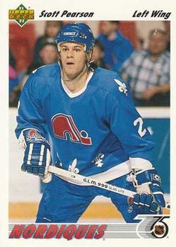 #336 Scott Pearson - Quebec Nordiques - 1991-92 Upper Deck Hockey
