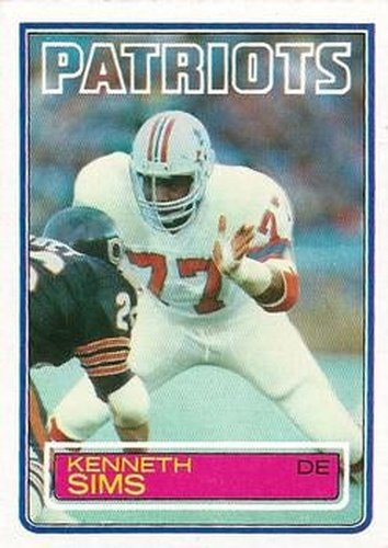 #336 Kenneth Sims - New England Patriots - 1983 Topps Football