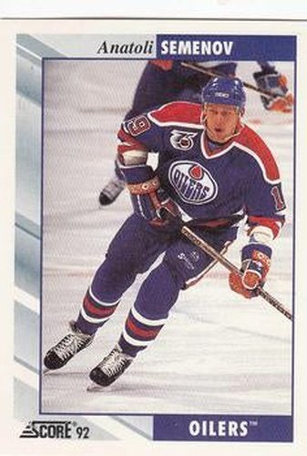 #336 Anatoli Semenov - Edmonton Oilers - 1992-93 Score USA Hockey