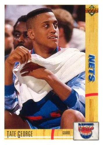 #336 Tate George - New Jersey Nets - 1991-92 Upper Deck Basketball