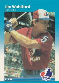 #336 Jim Wohlford - Montreal Expos - 1987 Fleer Baseball