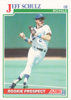#336 Jeff Schulz - Kansas City Royals - 1991 Score Baseball