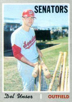 #336 Del Unser - Washington Senators - 1970 Topps Baseball