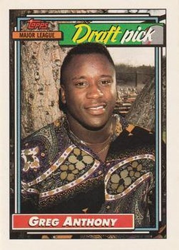 #336 Greg Anthony - San Diego Padres - 1992 Topps Baseball