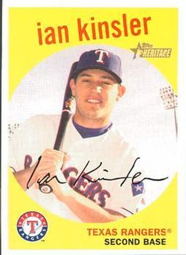 #336 Ian Kinsler - Texas Rangers - 2008 Topps Heritage Baseball