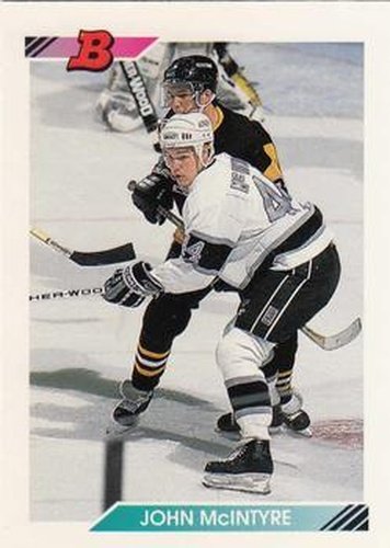 #336 John McIntyre - Los Angeles Kings - 1992-93 Bowman Hockey