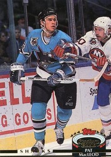 #336 Pat MacLeod - San Jose Sharks - 1992-93 Stadium Club Hockey