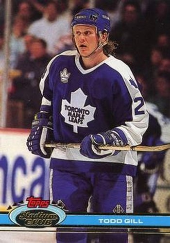 #336 Todd Gill - Toronto Maple Leafs - 1991-92 Stadium Club Hockey