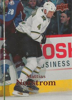 #336 Mattias Norstrom - Dallas Stars - 2007-08 Upper Deck Hockey