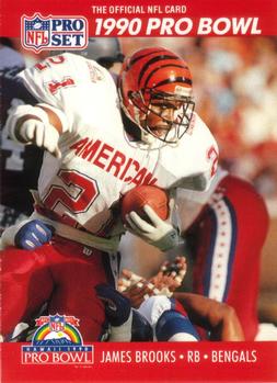 #336 James Brooks - Cincinnati Bengals - 1990 Pro Set Football