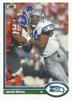 #336 Jacob Green - Seattle Seahawks - 1991 Upper Deck Football