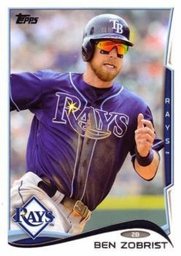#336b Ben Zobrist - Tampa Bay Rays - 2014 Topps Baseball